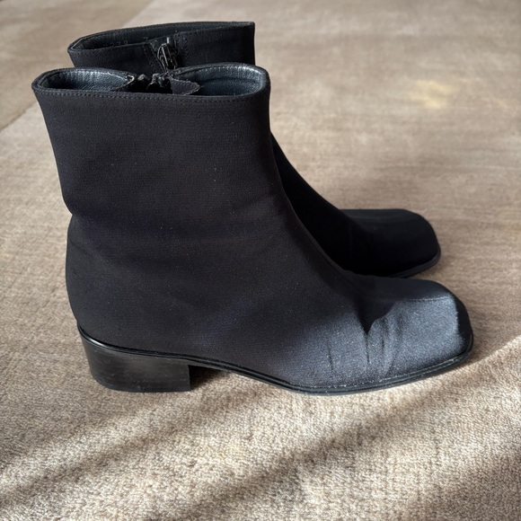 Vintage Stuart Weitzman Black Nylon Gore-Tex Boots Y2K / 90s - Picture 11 of 11